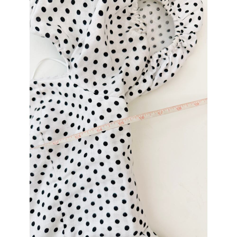 Reformation polka dot linen mini dress - size 6 - Picture 5 of 7